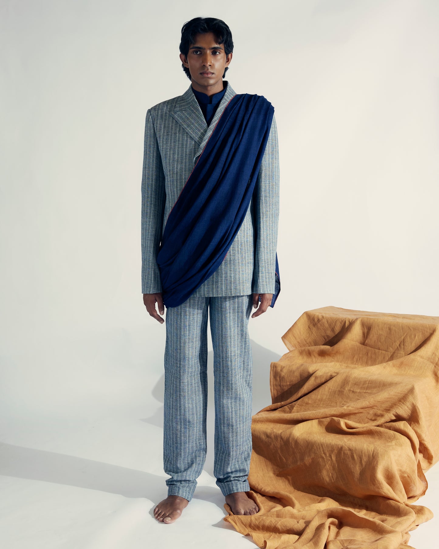 Indigo Pinstripe Jacket