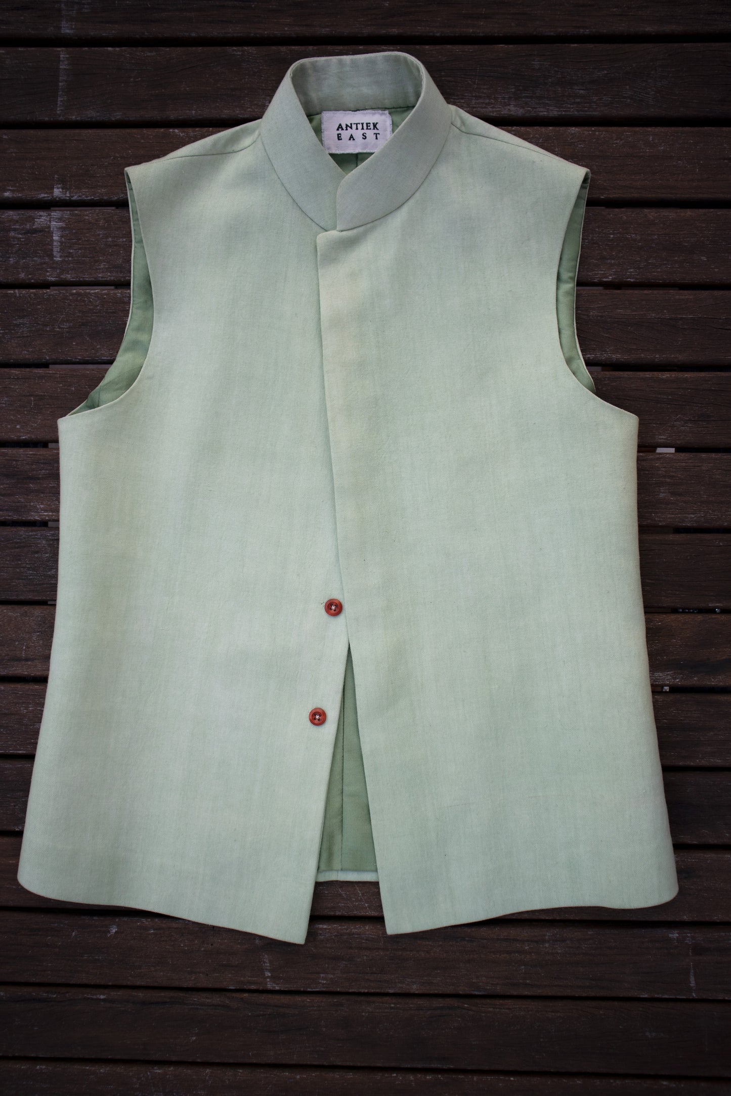 Lime Nehru Vest